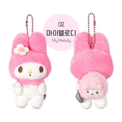 Sanrio 朋友仔背包 10cm Keyring 毛公仔- My Melody